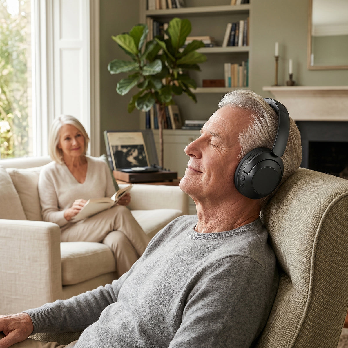 TunexiTV Wireless Bluetooth TV Headphones with Low-Latency Adapter