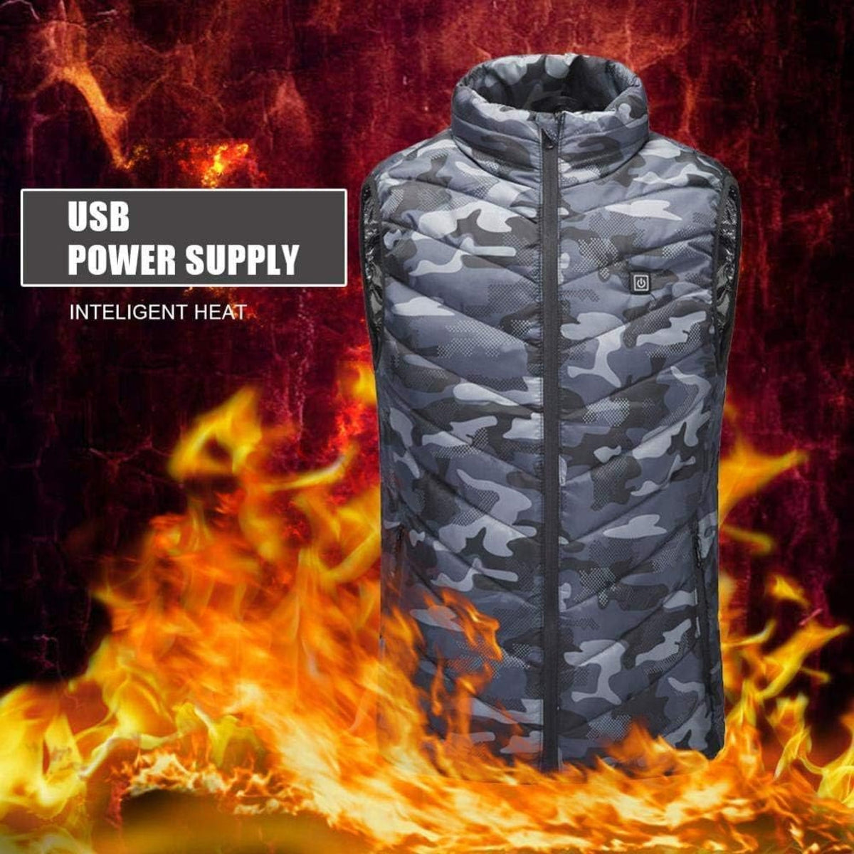 CryoFig Heated Outdoor Vest with 9 Zones and 10,000mAh Battery