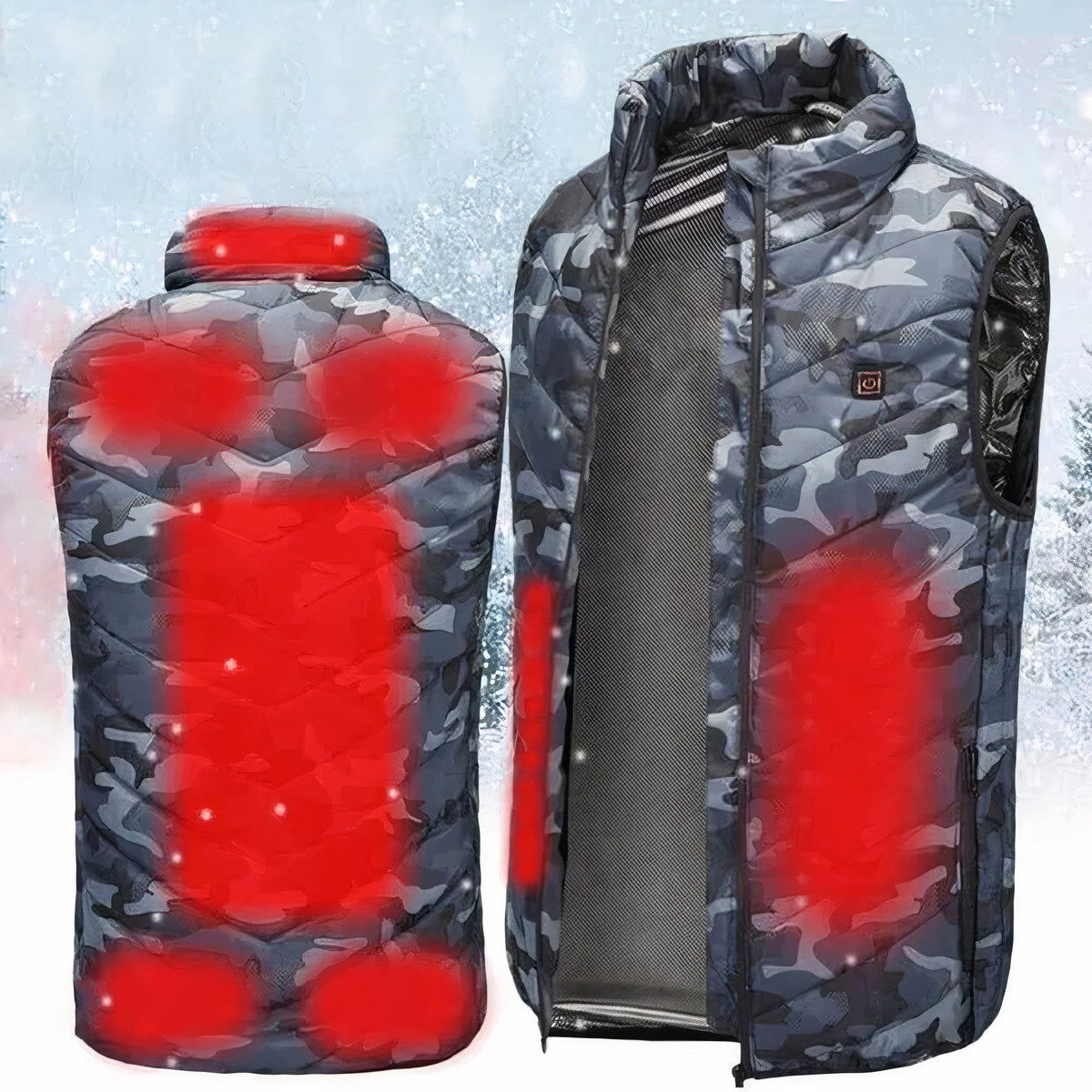CryoFig Heated Outdoor Vest with 9 Zones and 10,000mAh Battery