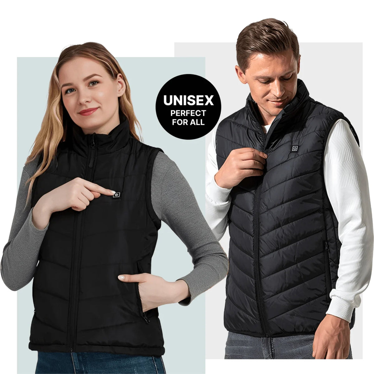 CryoFig Heated Outdoor Vest with 9 Zones and 10,000mAh Battery