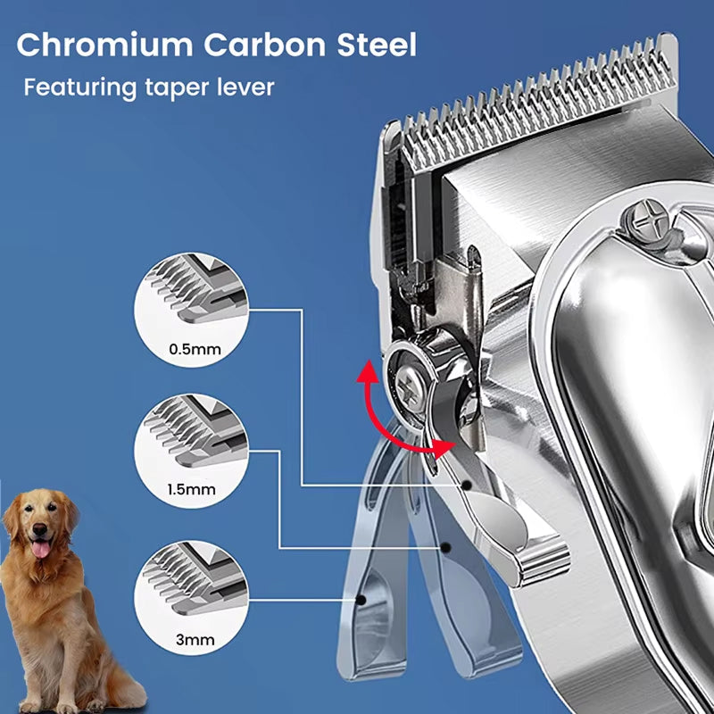 FurClipix Pro All-Metal Low Noise Pet Grooming Kit
