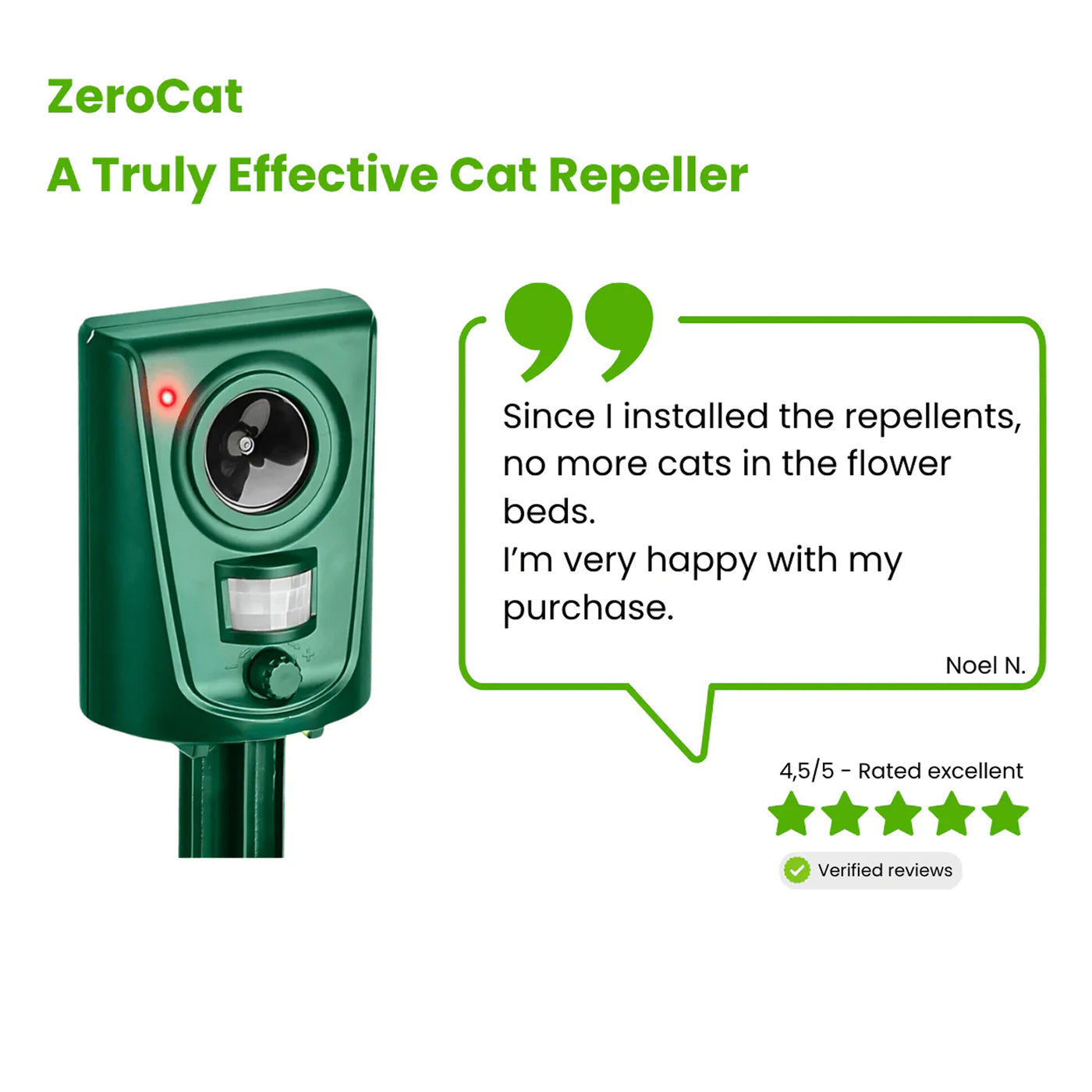 PurrAwayi Smart Ultrasonic Animal Deterrent and Motion Sensor