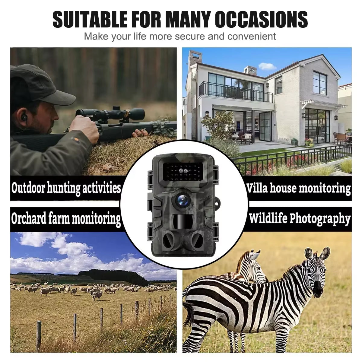 Dark4llow 58MP Trail Hunting Camera with Night Vision & 0.2s Trigger