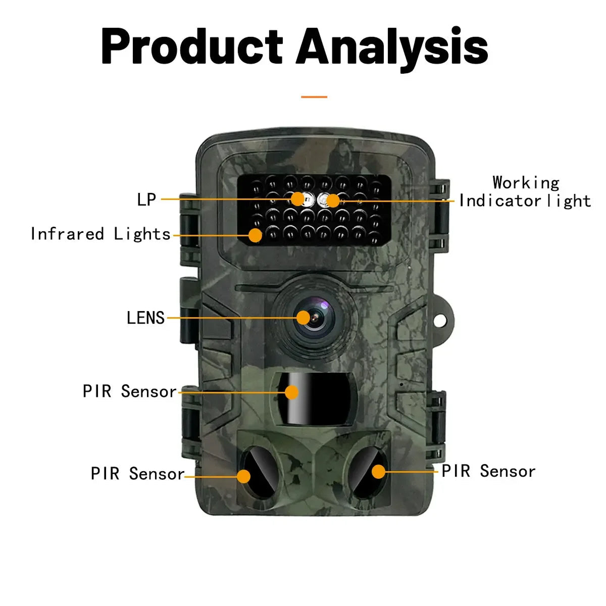 Dark4llow 58MP Trail Hunting Camera with Night Vision & 0.2s Trigger