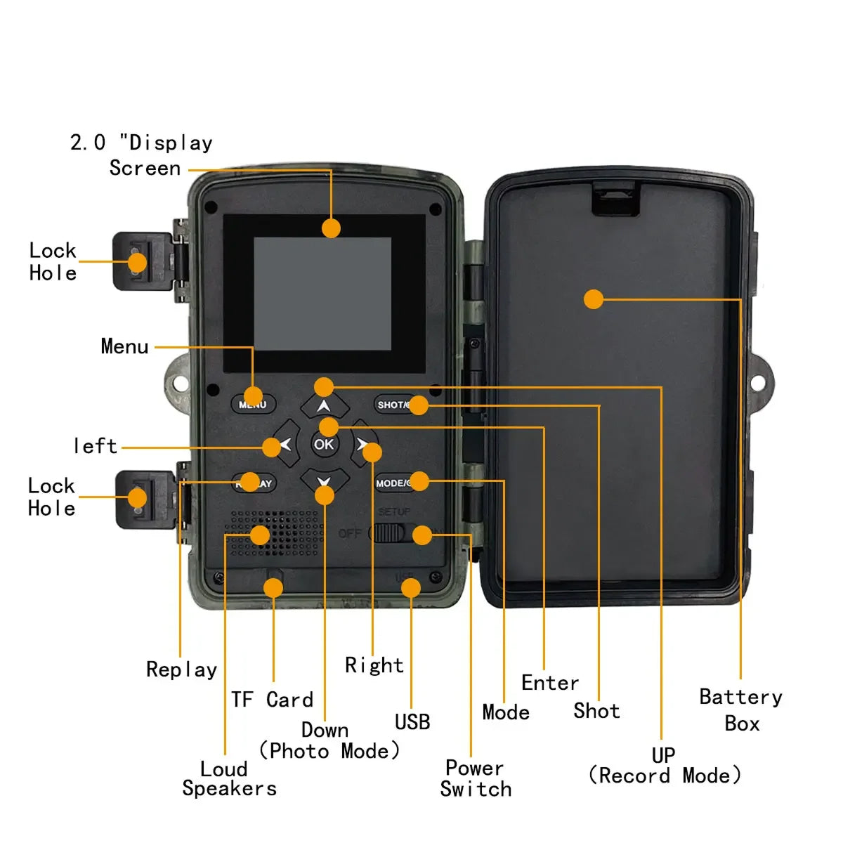 Dark4llow 58MP Trail Hunting Camera with Night Vision & 0.2s Trigger