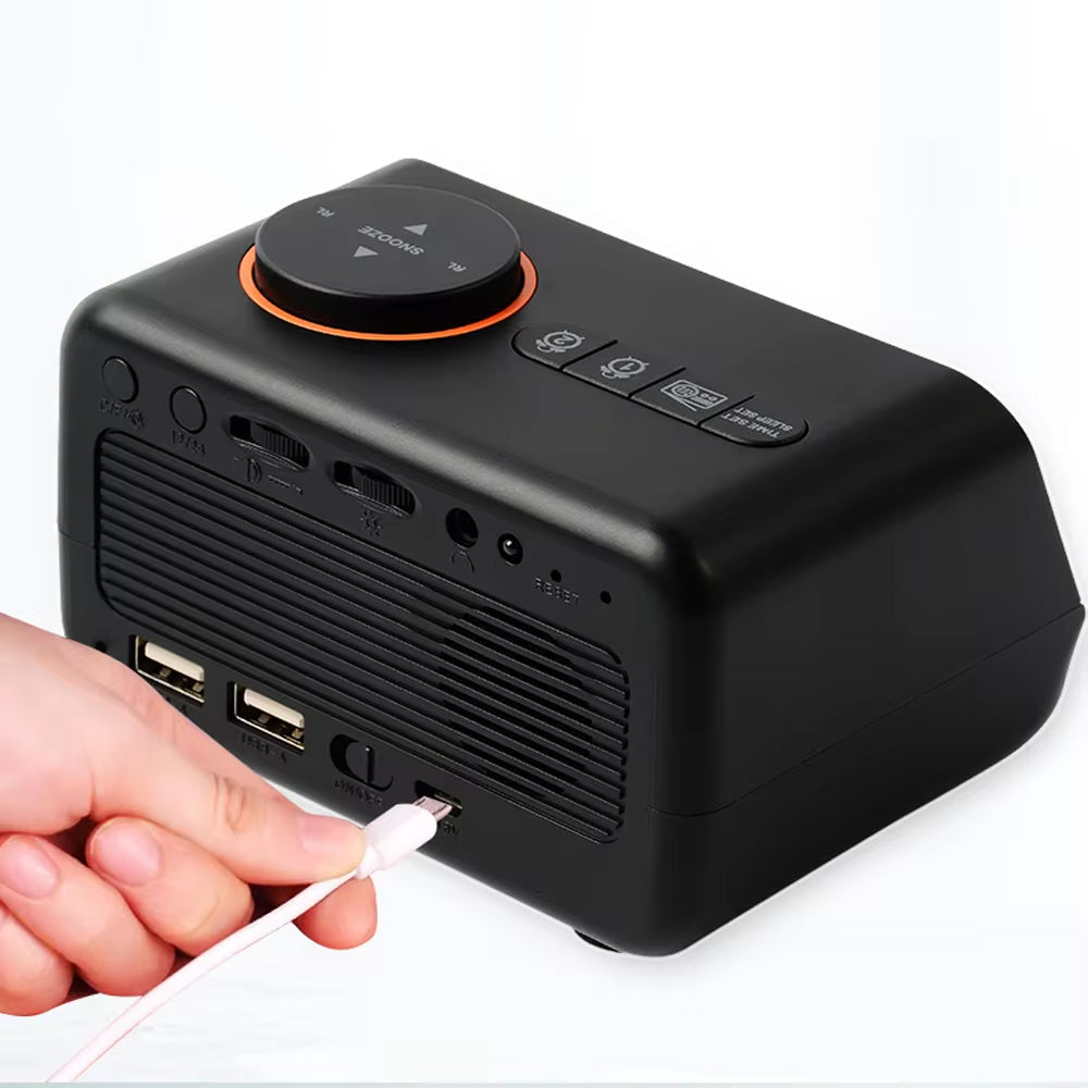 Dawlody Alarm Clock Radio with Dual USB Charging & LED Calendar