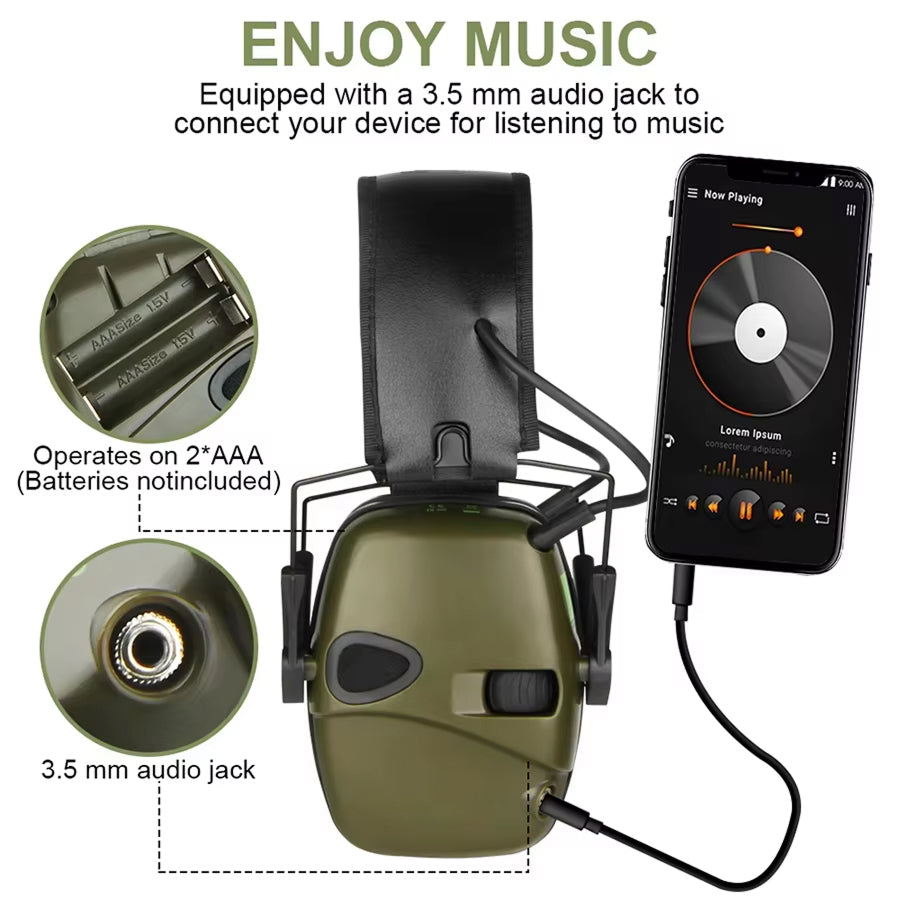 Kolvyx Electronic Shooting Earmuffs