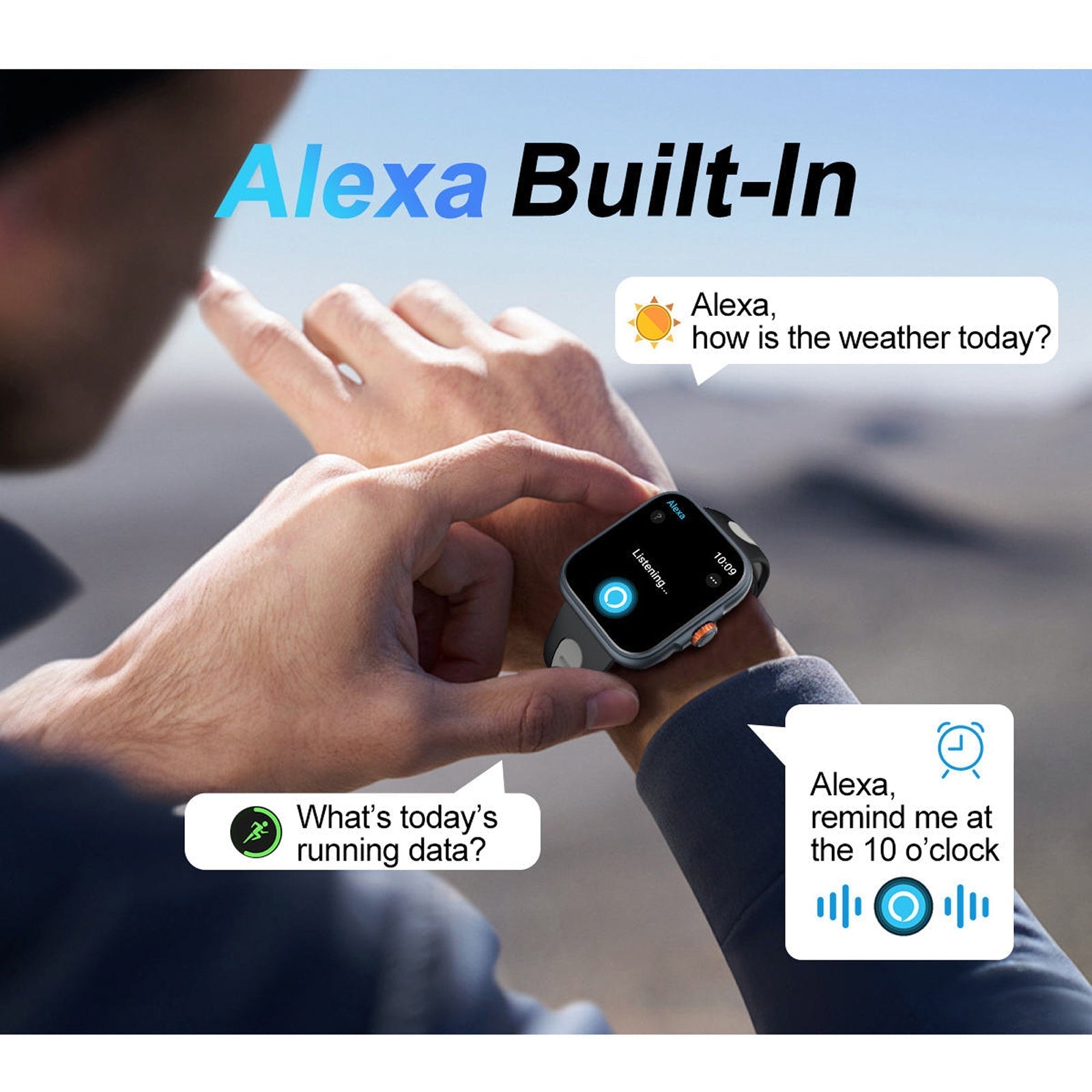 DelpinWat 30M Waterproof Swimming Smartwatch with GNSS