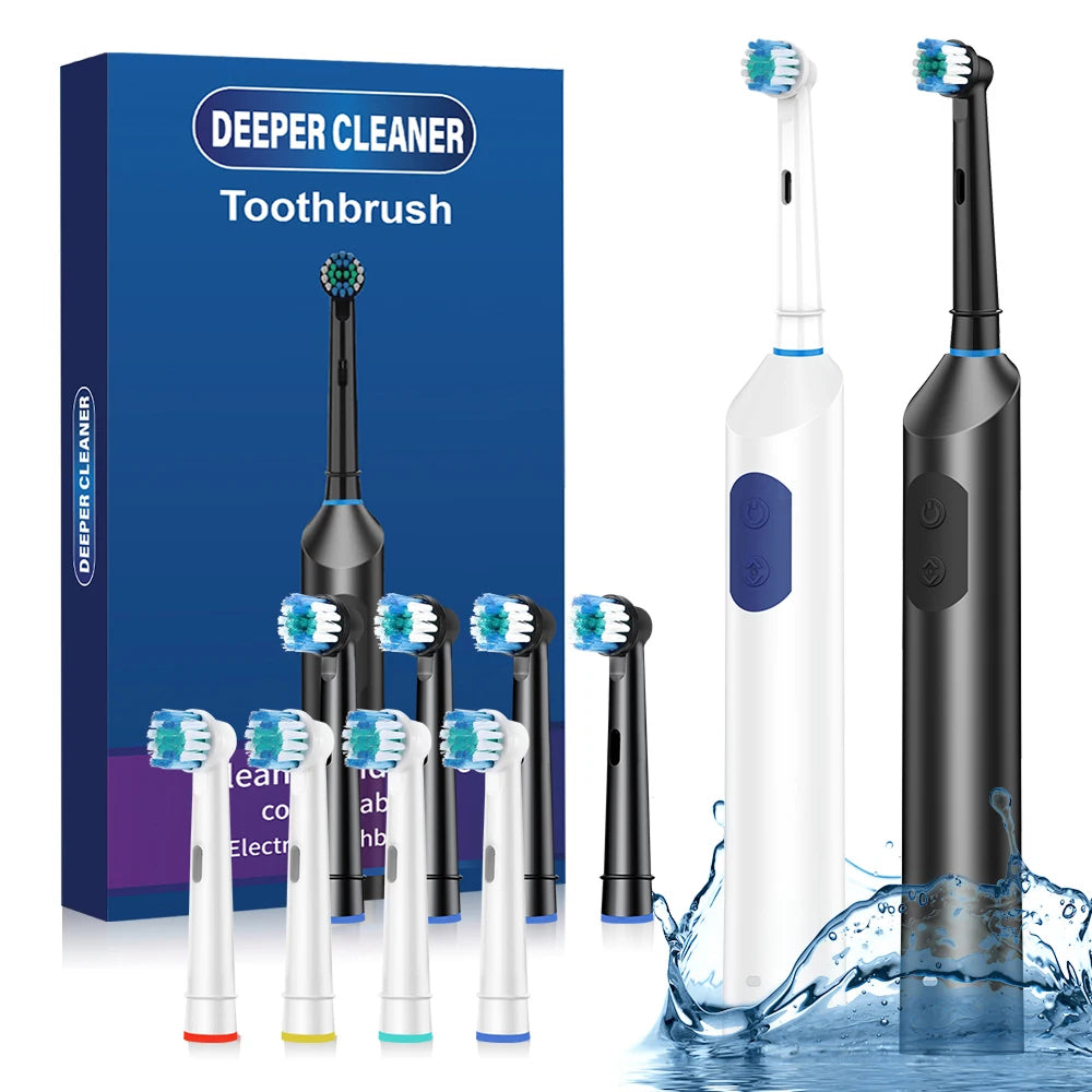 DentiBruly Rotating Electric Toothbrush for Adults with Smart Timer