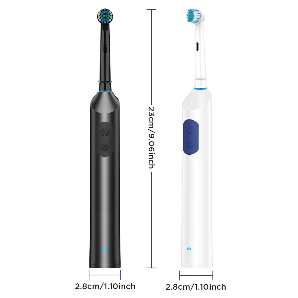 DentiBruly Rotating Electric Toothbrush for Adults with Smart Timer