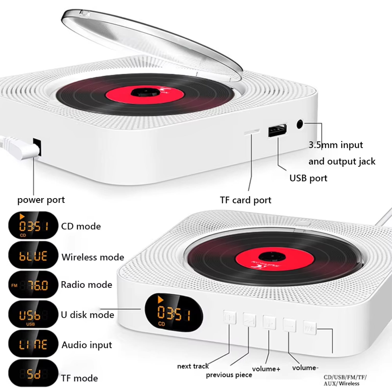 DiscGini Multifunctional CD Player