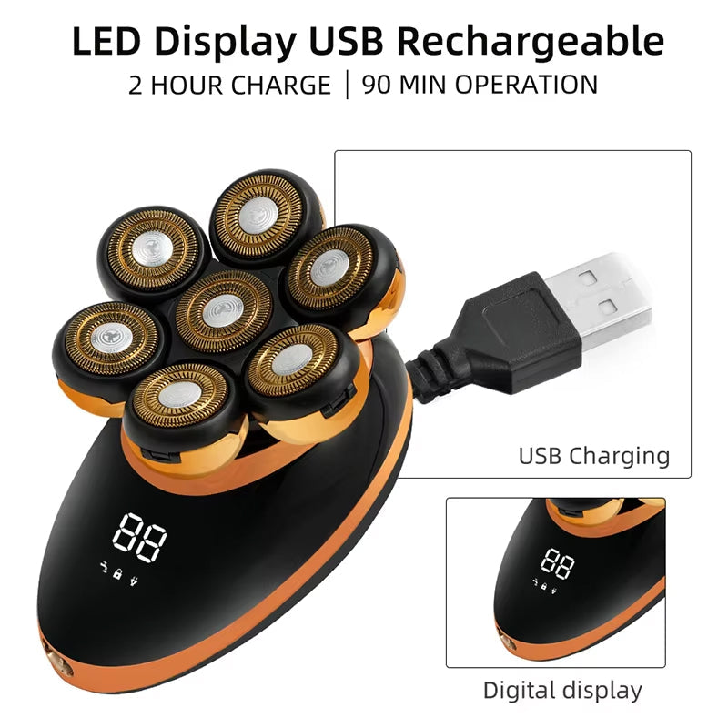DomeeGlix 5-in-1 7D Bald Head Shaver Grooming Kit