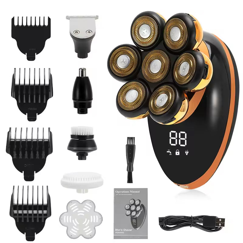 DomeeGlix 5-in-1 7D Bald Head Shaver Grooming Kit
