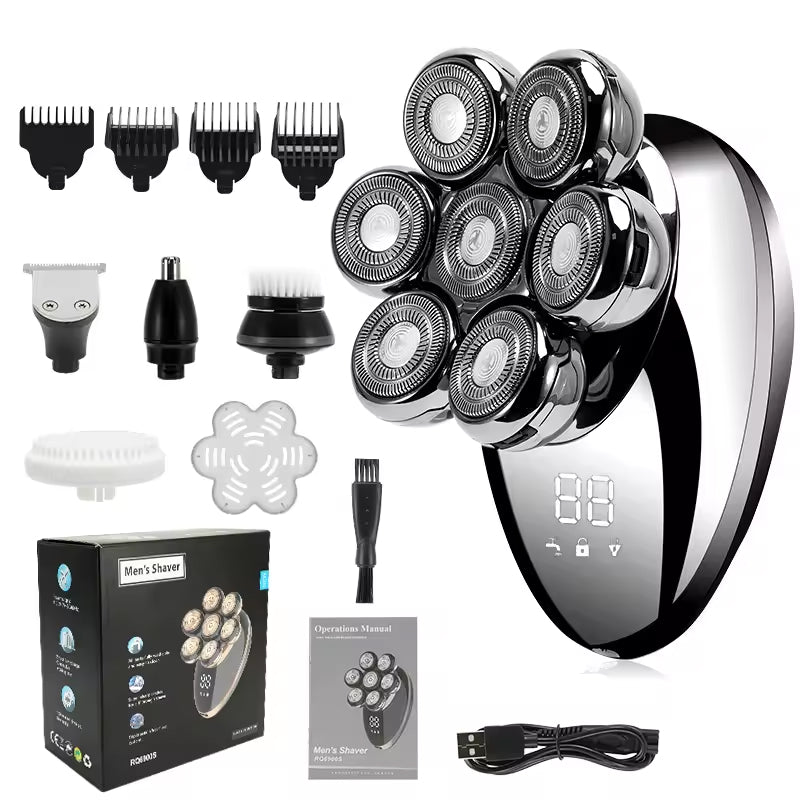 DomeeGlix 5-in-1 7D Bald Head Shaver Grooming Kit