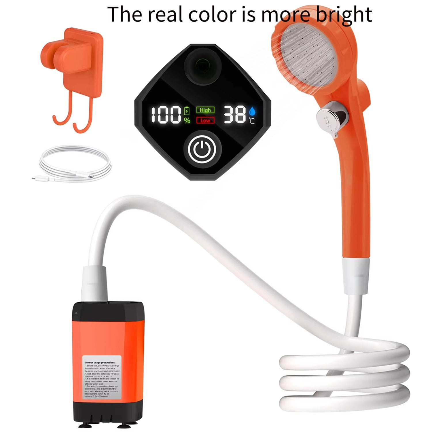 DusaRins Smart Portable Outdoor Shower with Digital Display