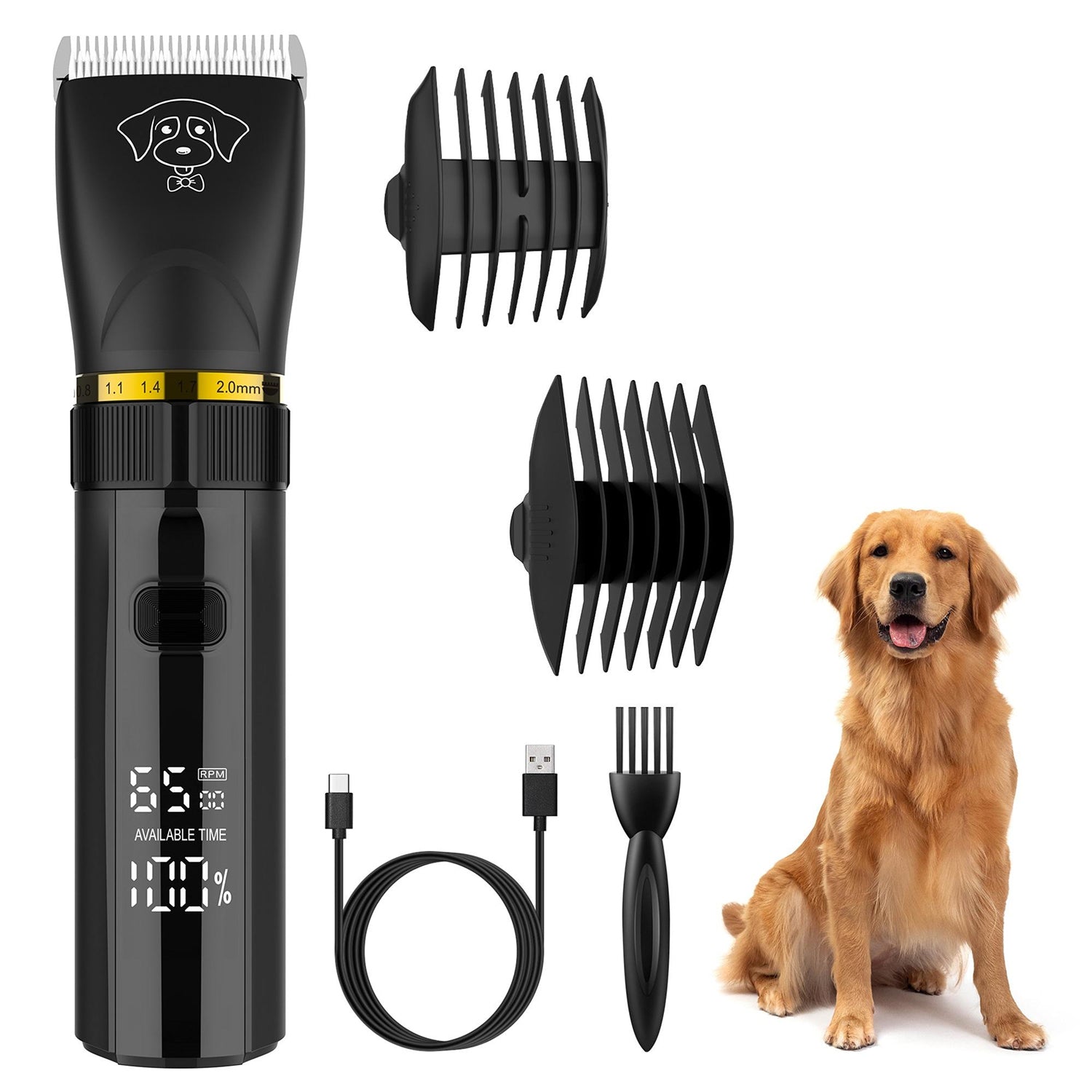Eanmoda v2 Professional Ultra-Quiet Dog Clippers for Thick Hair