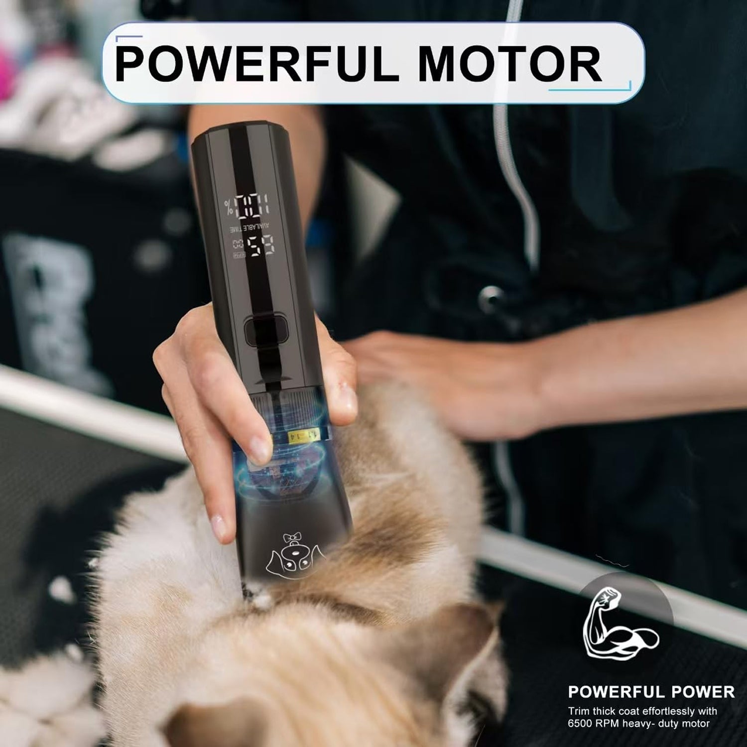 Eanmoda v2 Professional Ultra-Quiet Dog Clippers for Thick Hair