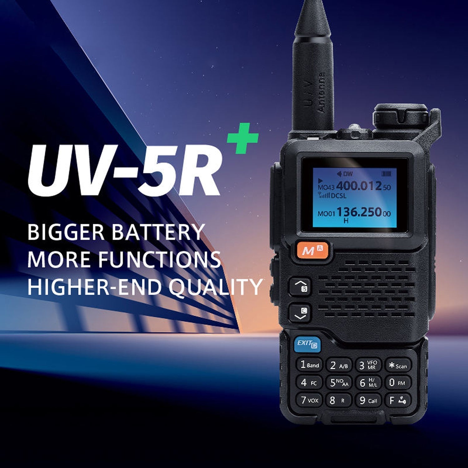 GriRadion Long Range 5W Marine Radio - 3KM Dual-Band VHF/UHF