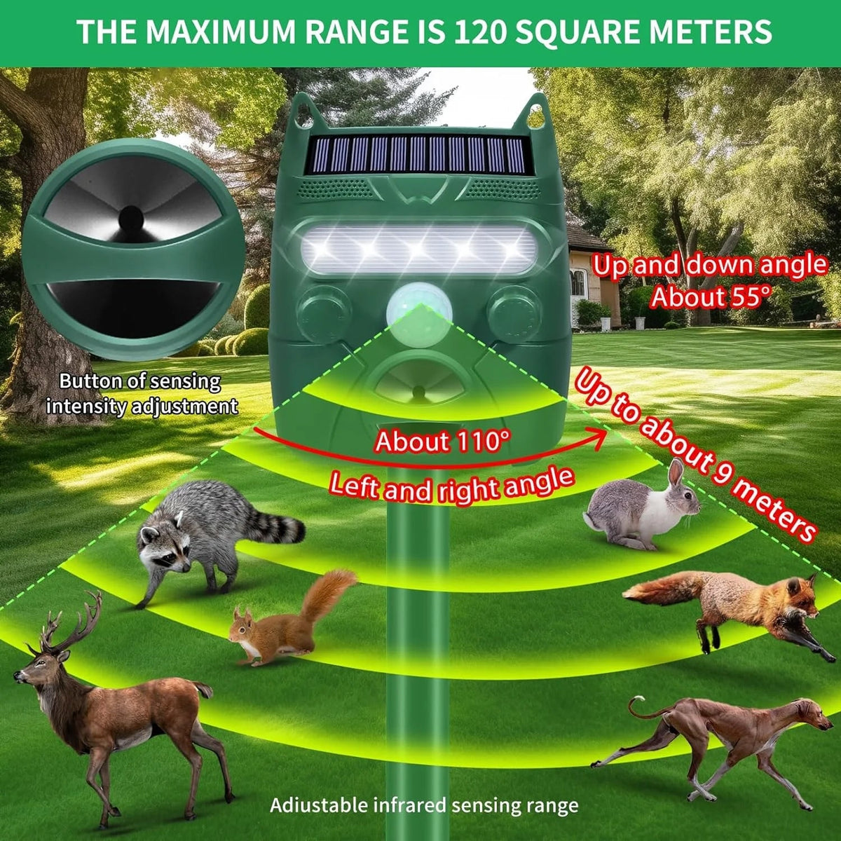 Faunox Solar Ultrasonic Animal & Badger Deterrent
