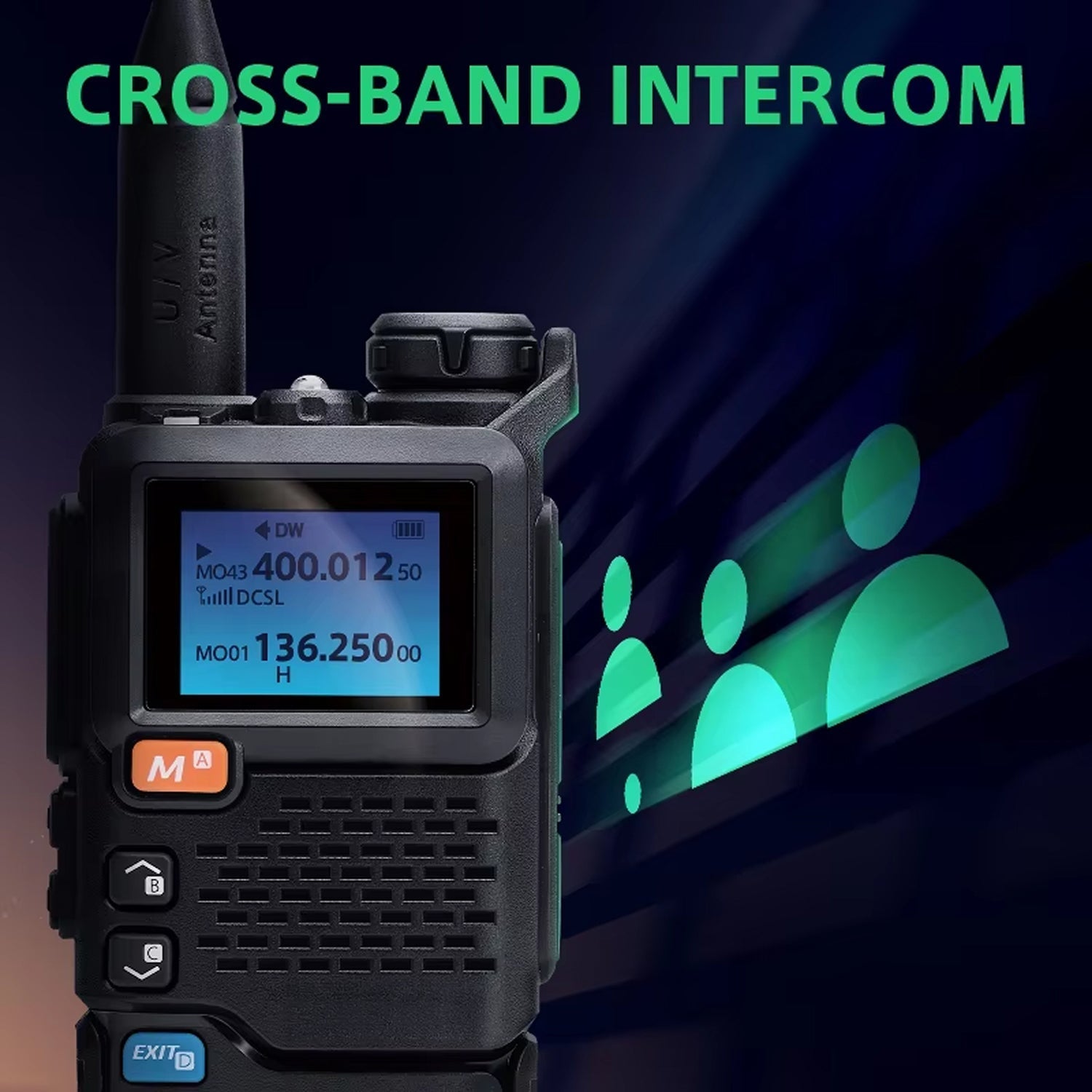 GriRadion Long Range 5W Marine Radio - 3KM Dual-Band VHF/UHF