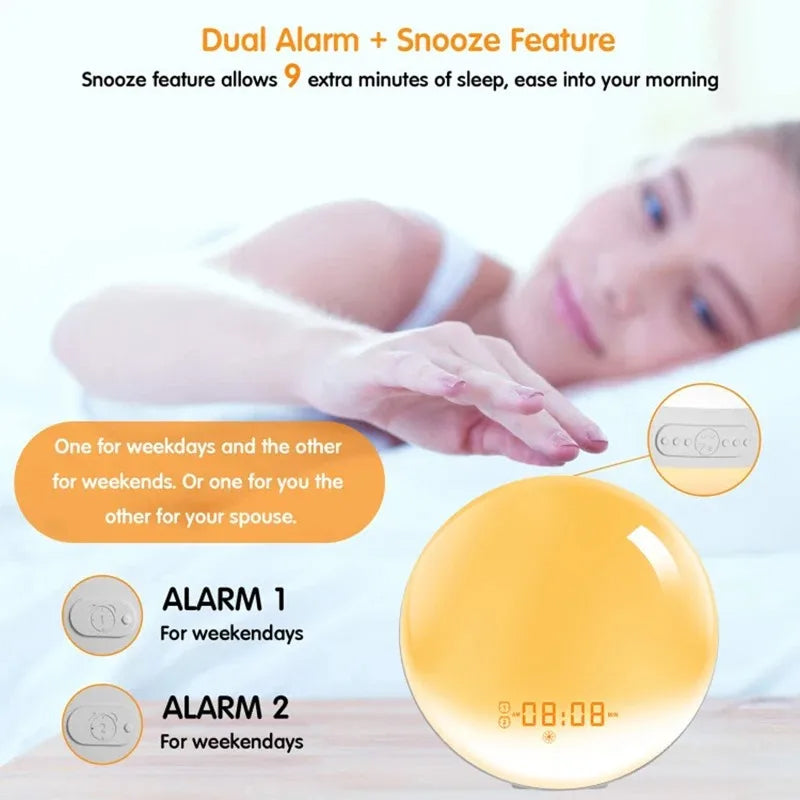 EosNiva Sunrise Alarm Clock | Natural Wake-up Light & Sleep Aid
