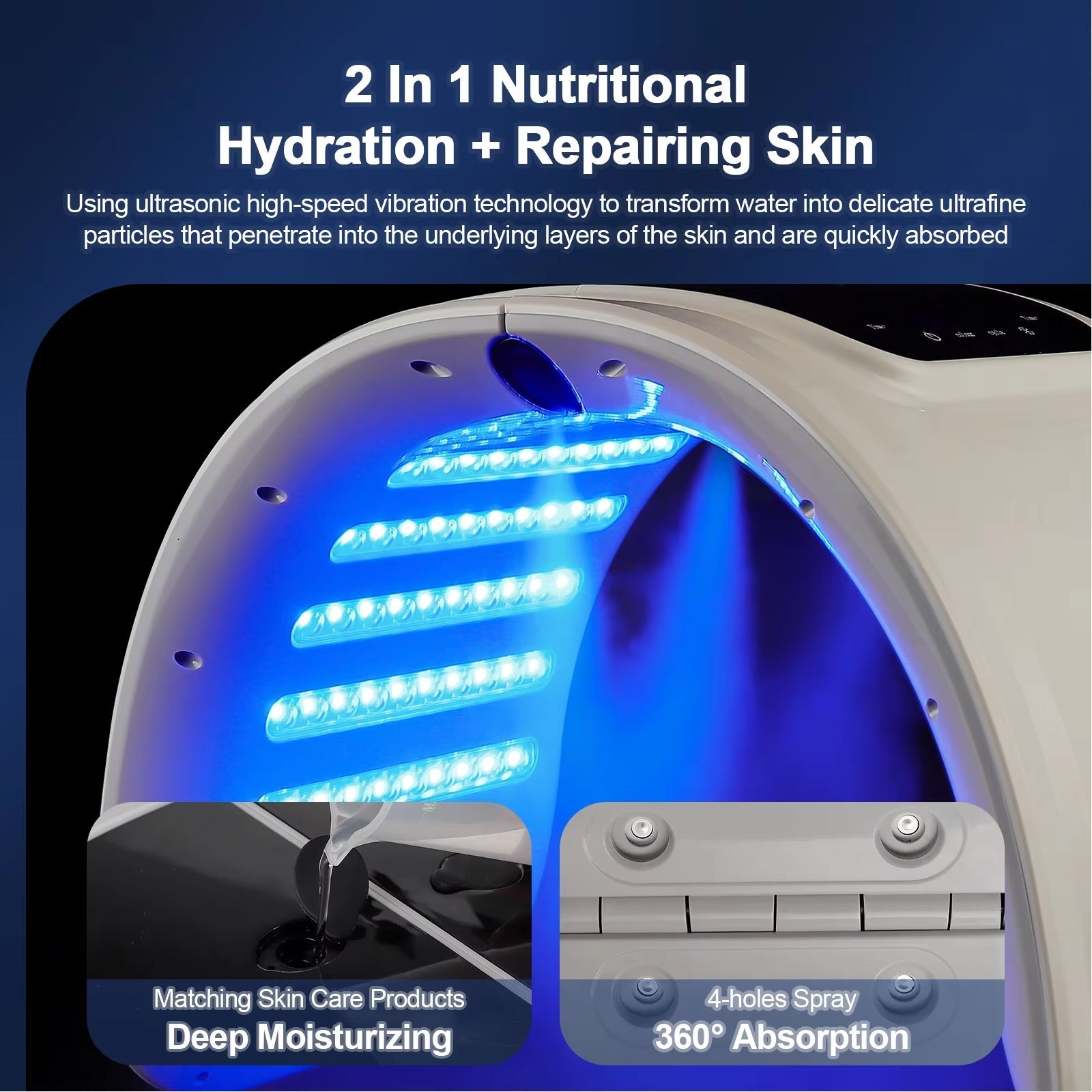 ErynoLux LED Face Mask with Ultrasonic Nano Spray Hydration