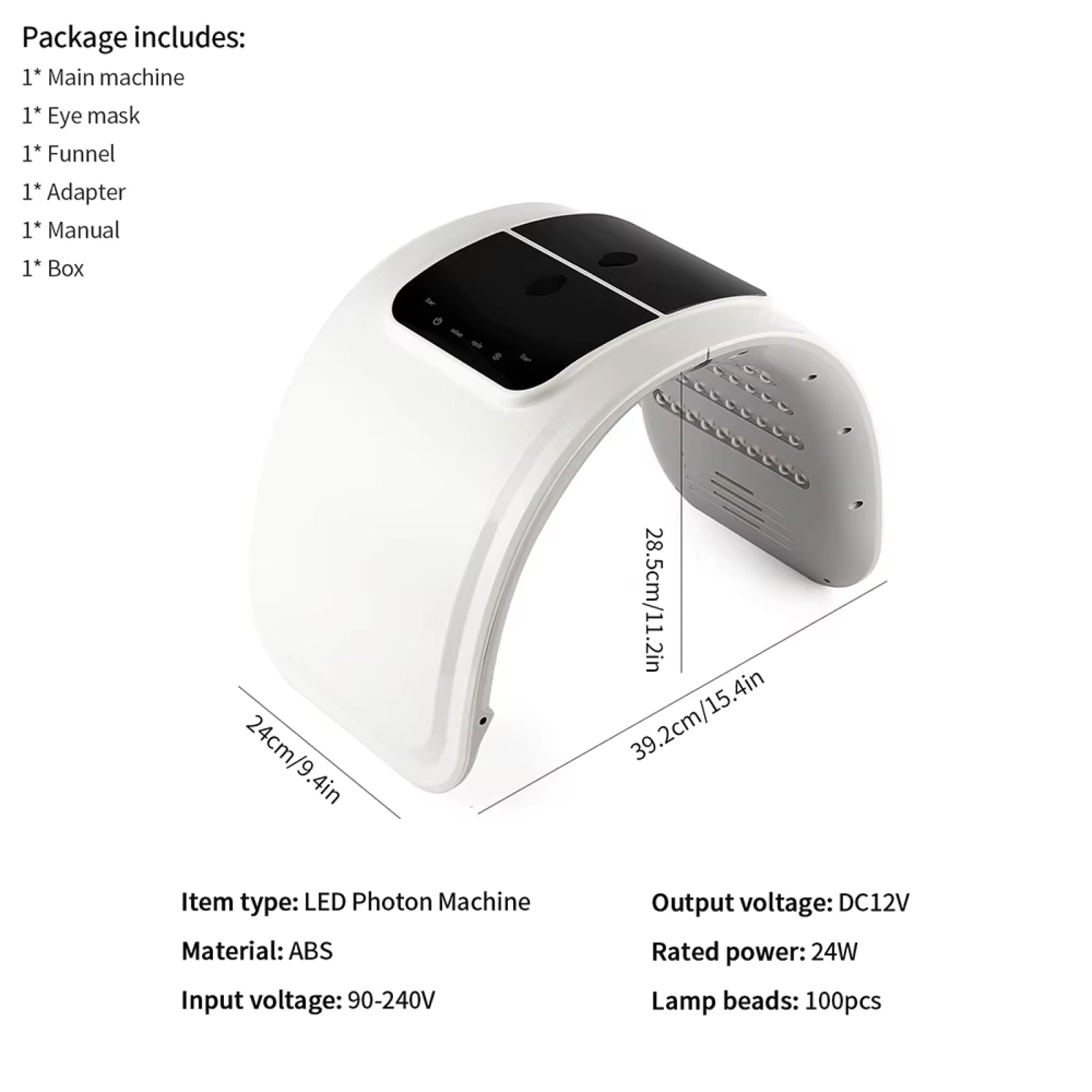 ErynoLux LED Face Mask with Ultrasonic Nano Spray Hydration