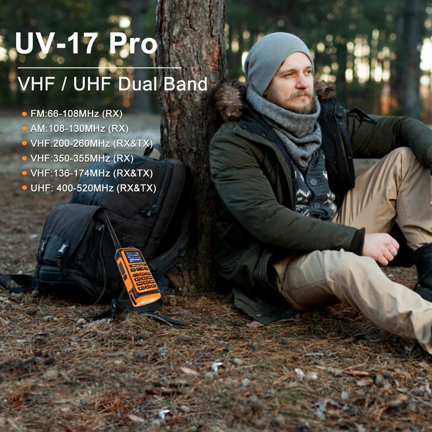 Etherdio Rugged Dual-Band GPS Walkie Talkie & Ham Radio