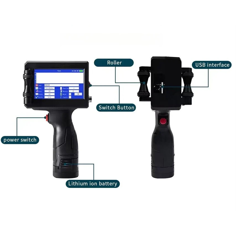 HandyPrin Handheld Inkjet Printer 600 DPI Portable Coder