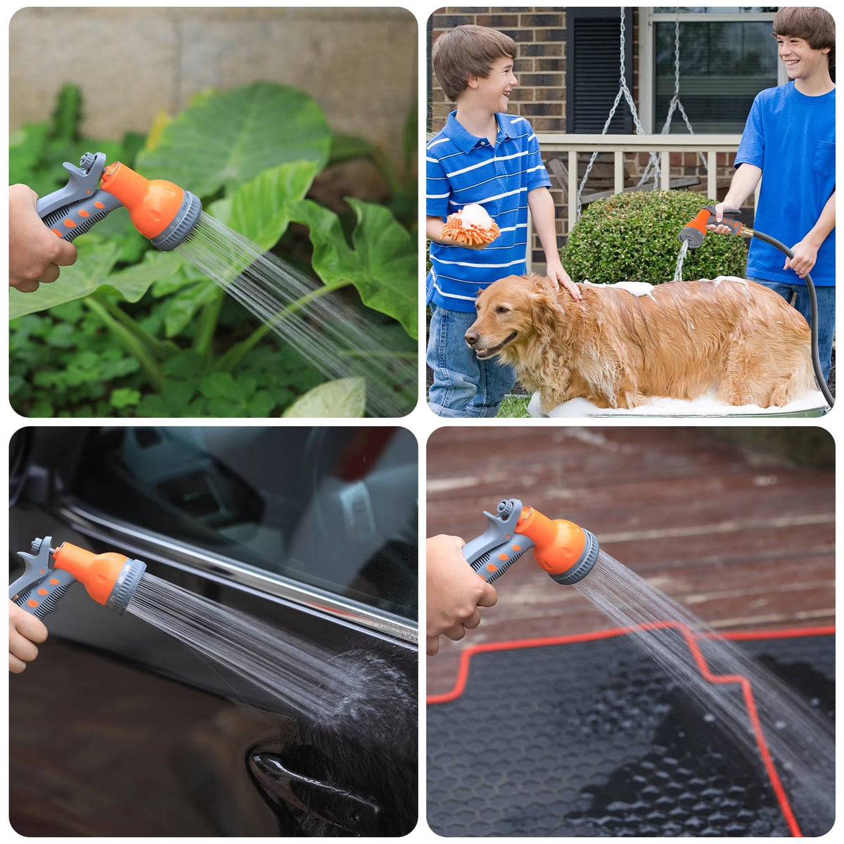 FlexCoily Retractable Garden Hose Reel | 50FT Wall-Mounted Auto-Rewind Hose