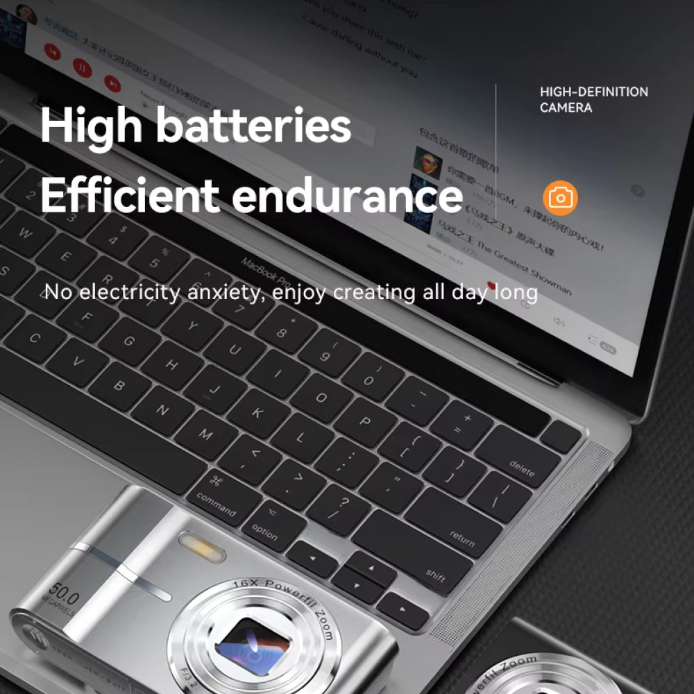 FoceeSnap 50MP 4K HD Digital Camera for Beginners and Vloggers