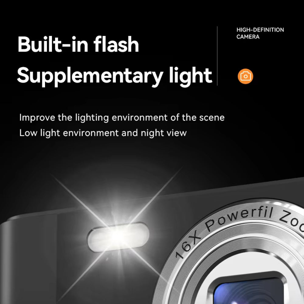 FoceeSnap 50MP 4K HD Digital Camera for Beginners and Vloggers