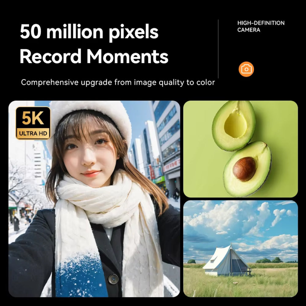 FoceeSnap 50MP 4K HD Digital Camera for Beginners and Vloggers