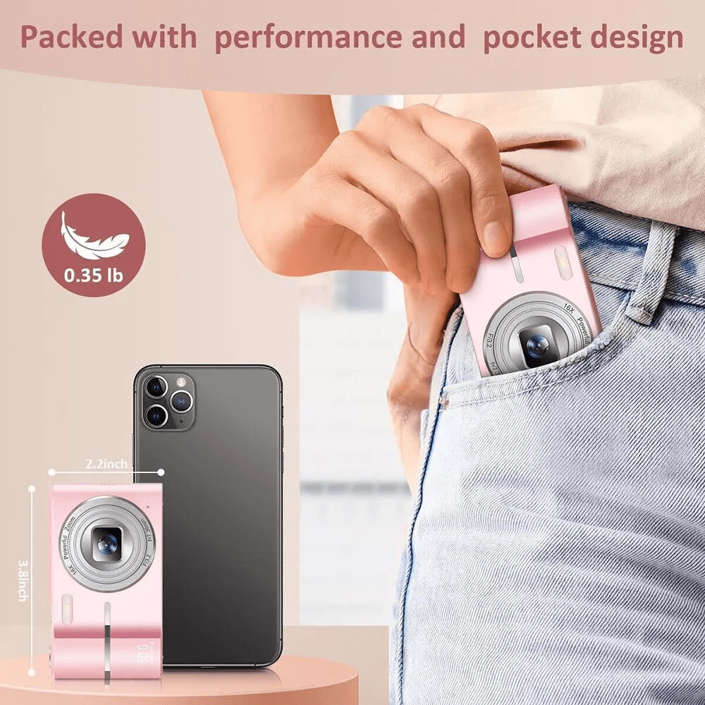 FoceeSnap 50MP 4K HD Digital Camera for Beginners and Vloggers