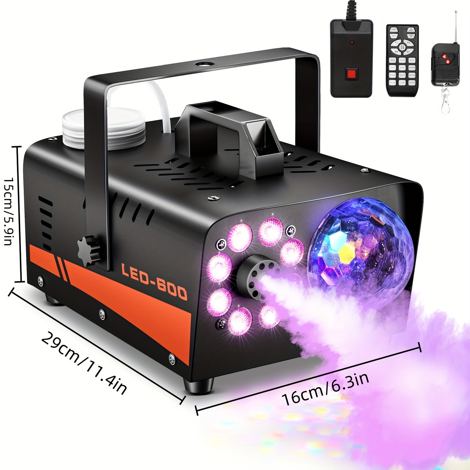 FogMatich 600W LED Fog Machine with Wireless Remote