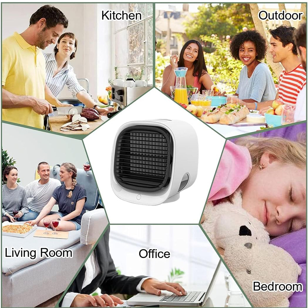 FrosiAiro 3-in-1 Portable Air Cooler & Purifier for Personal Spaces