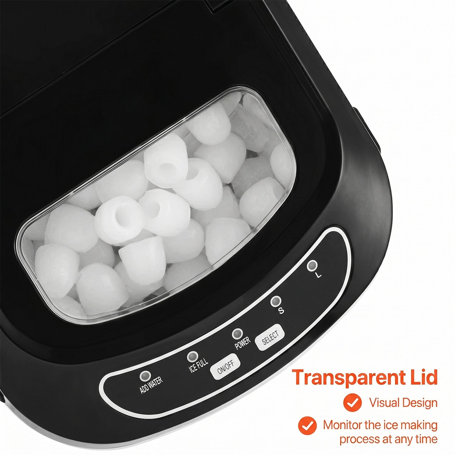 FrostalVy Portable Ice Maker 33lbs Daily Yield