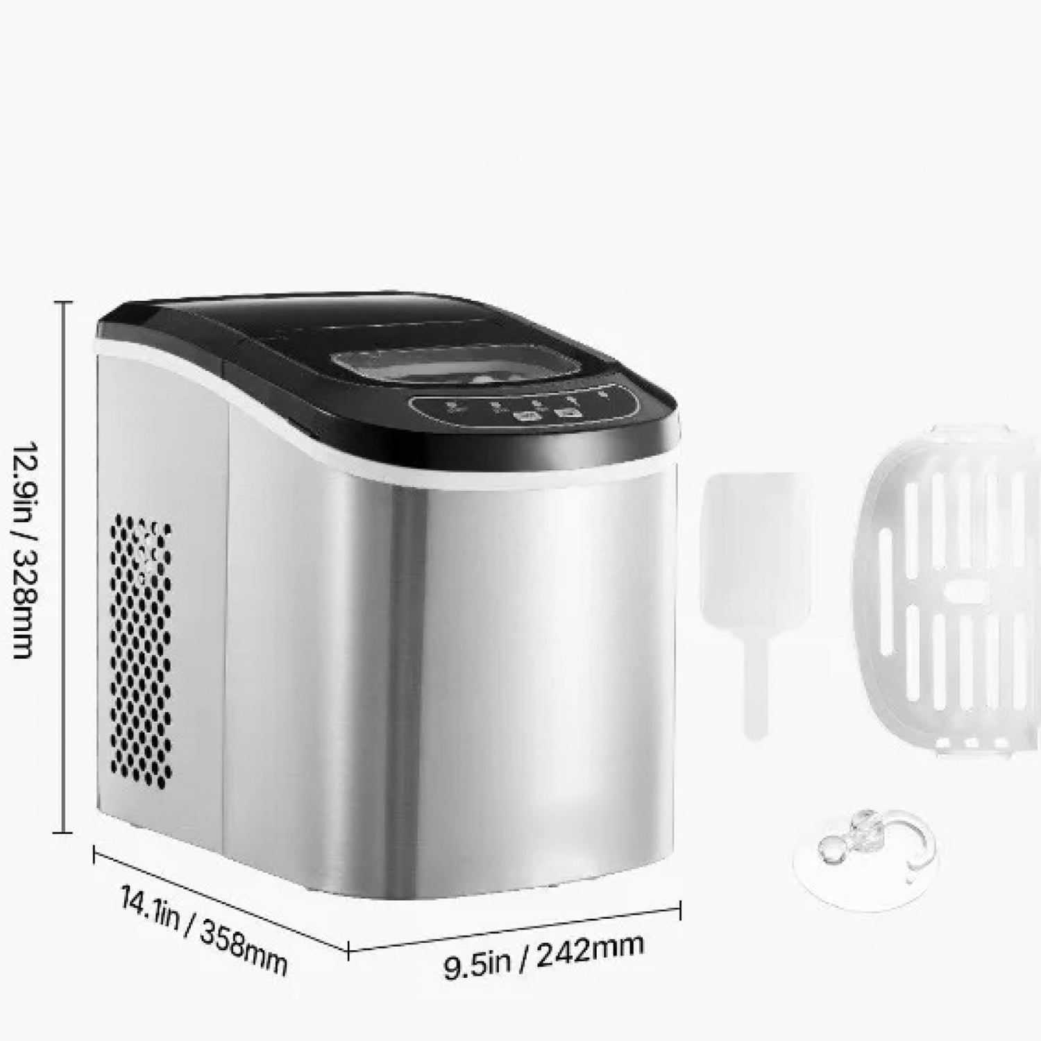 FrostalVy Portable Ice Maker 33lbs Daily Yield