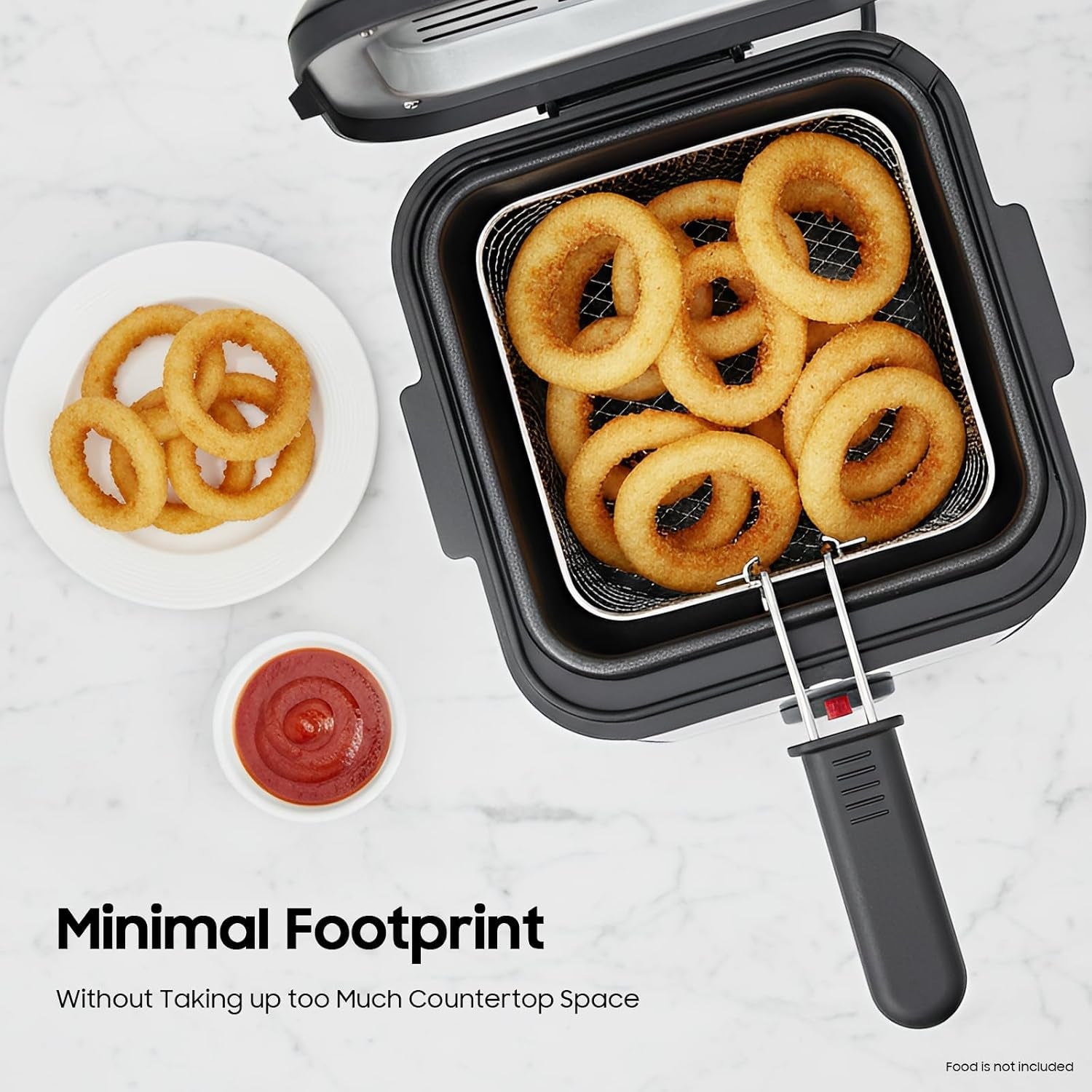 Frynexar Electric Deep Fat Fryer 2.5L 1000W Crispy Home Frying