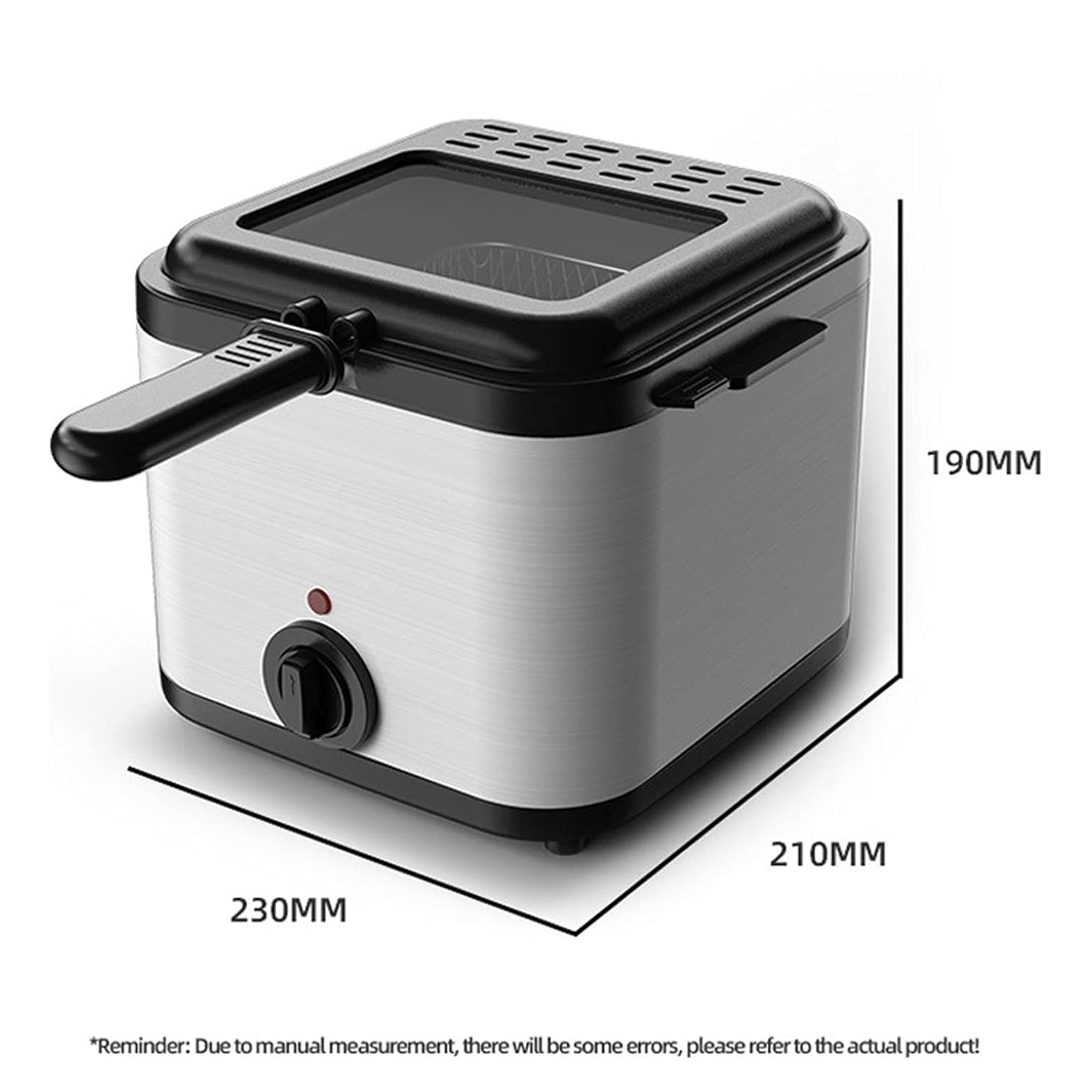 Frynexar Electric Deep Fat Fryer 2.5L 1000W Crispy Home Frying