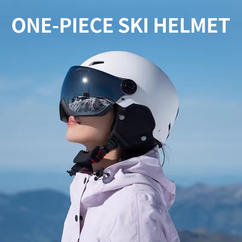 VottMet Ski & Snowboard Helmet with Integrated Anti-Dazzle Visor