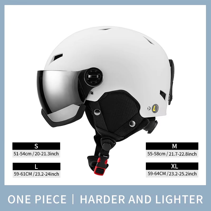VottMet Ski & Snowboard Helmet with Integrated Anti-Dazzle Visor