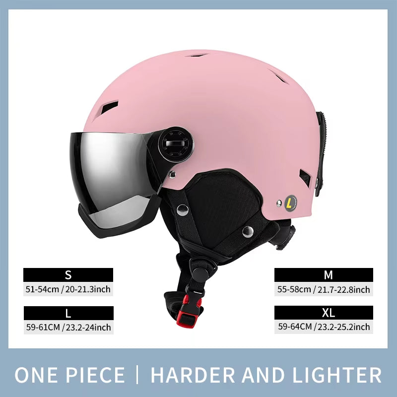 VottMet Ski & Snowboard Helmet with Integrated Anti-Dazzle Visor