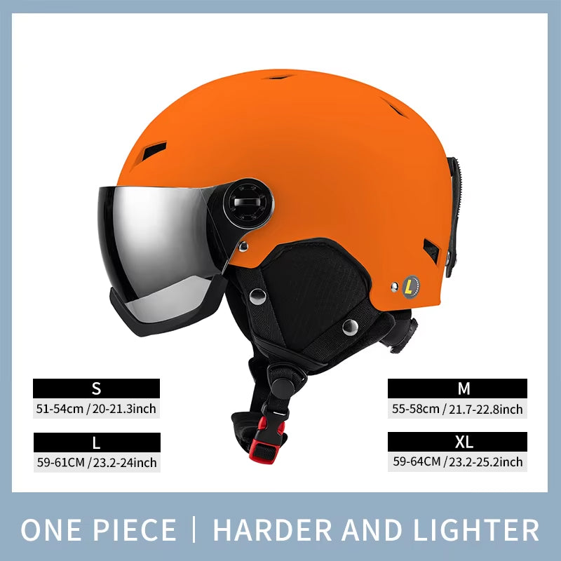 VottMet Ski & Snowboard Helmet with Integrated Anti-Dazzle Visor