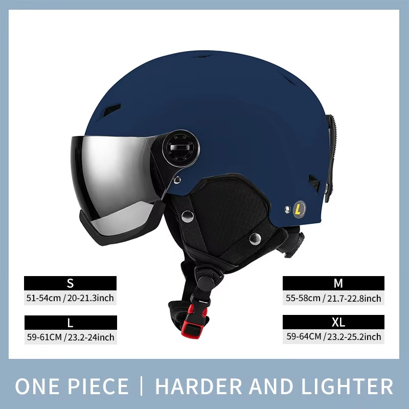 VottMet Ski & Snowboard Helmet with Integrated Anti-Dazzle Visor