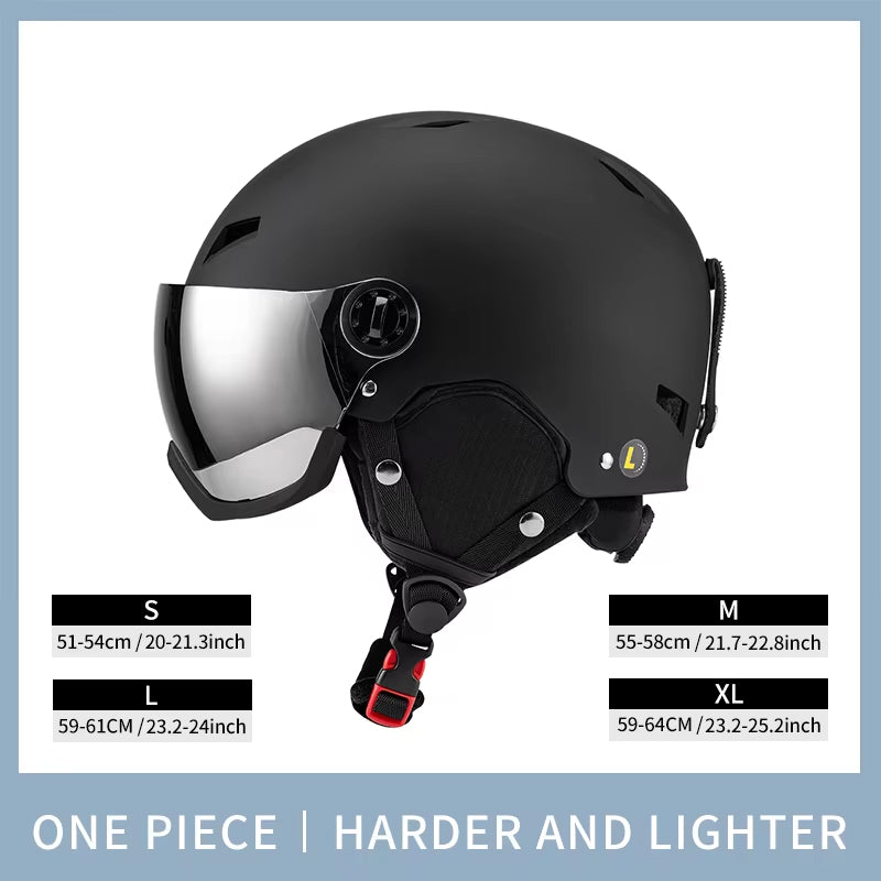 VottMet Ski & Snowboard Helmet with Integrated Anti-Dazzle Visor