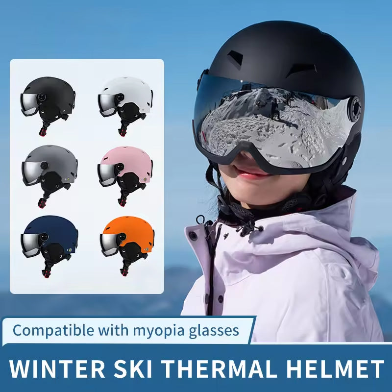 VottMet Ski & Snowboard Helmet with Integrated Anti-Dazzle Visor