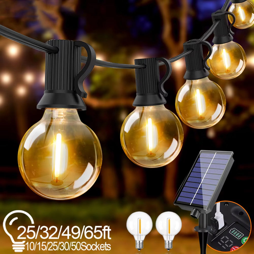 GloStrani Solar Powered Outdoor LED String Lights