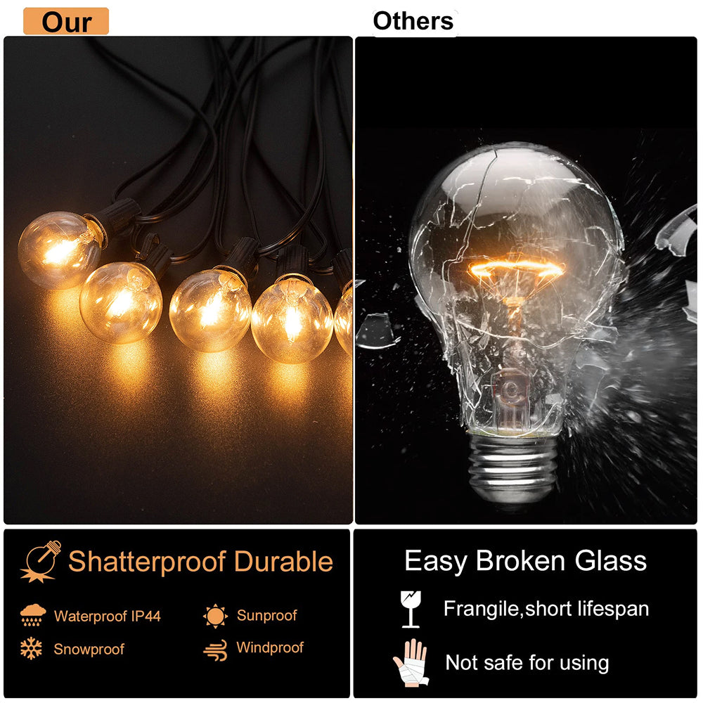 GloStrani Solar Powered Outdoor LED String Lights