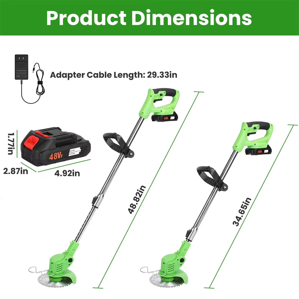 Yardex Cordless Weed Eater & Brush Cutter | Lightweight Lawn Trimmer